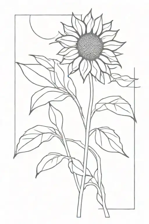 Sunflower And Sunset