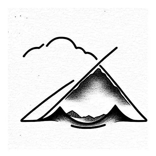 The Words River And Rain With A Mountain