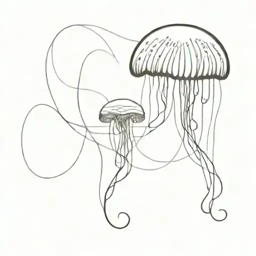 Jellyfish With Infinity Symbol With Letter