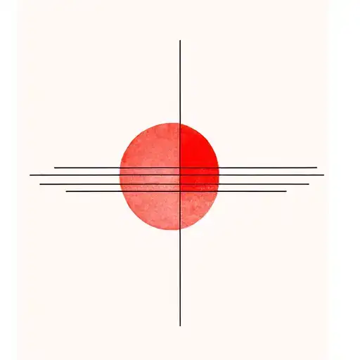 Abstract With Red Circle