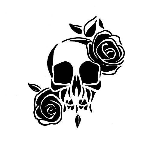 Skull With Roses