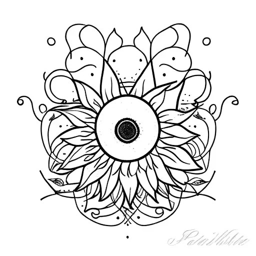 Sunflower With Deer Antlers