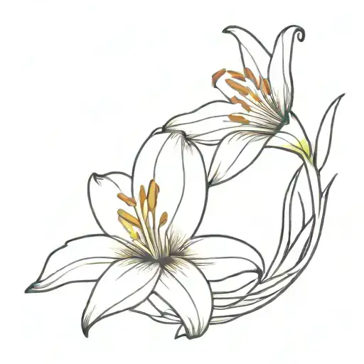 A Lily With A Rainbow