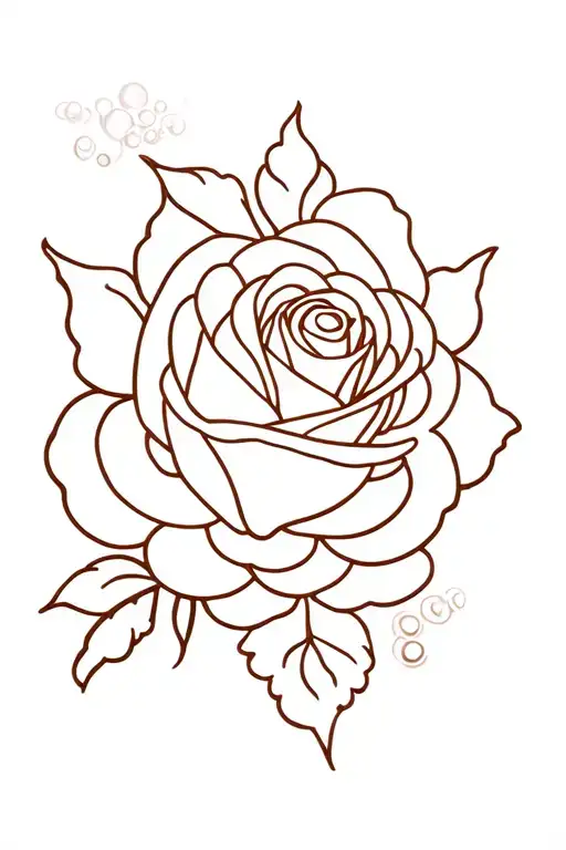 Pearls And Rose Intertwined Within