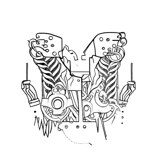 Self-harm Symbolized By Broken Chains Being Repaired And Strengthened