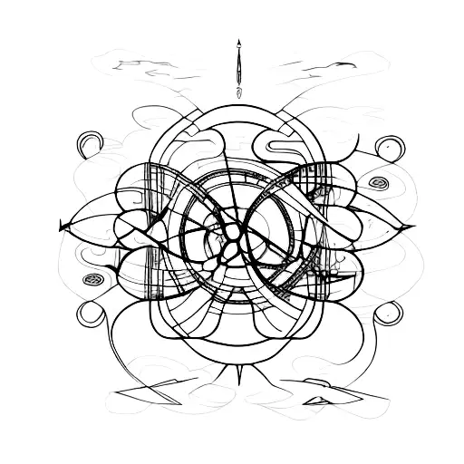 Chaos In My Mind Line Art