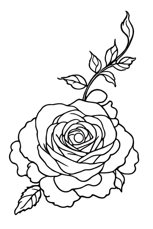 Pearls And Rose Intertwined