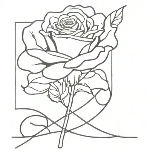 Heaven Has My Hero In Words With A Rose Intertwined