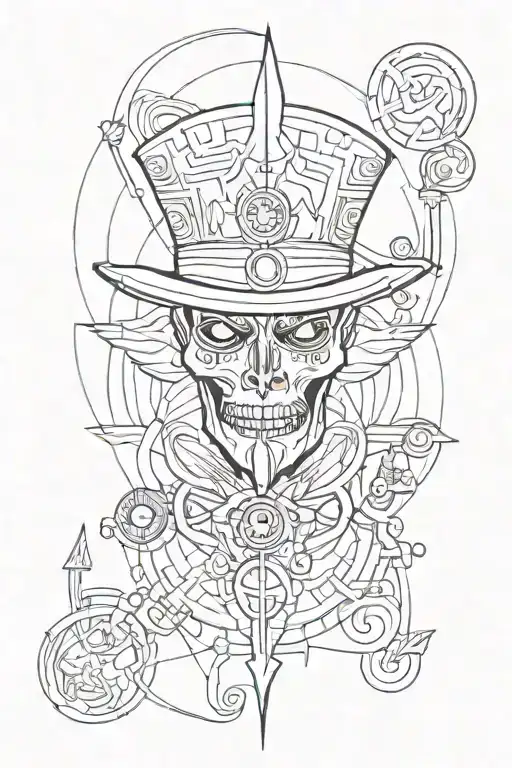 Abstract Design Baron Samedi Sigil Summoning Souls