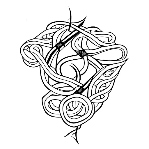 Sword With Vines Wrapping Around It