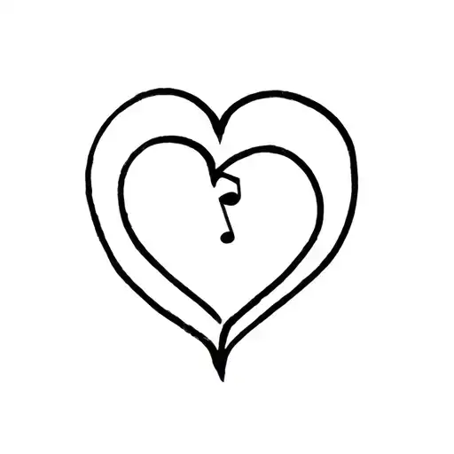 Music Note Love Heart Beach
