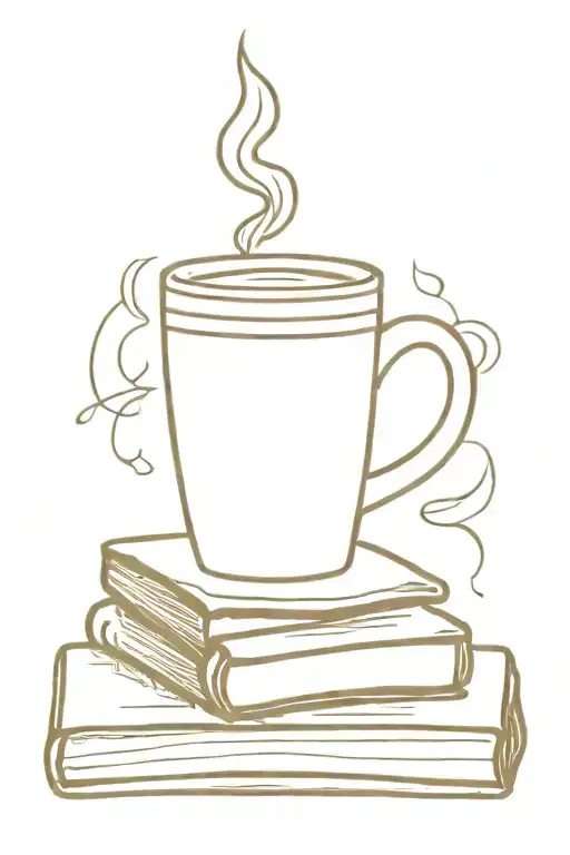 Stack Of Books And Coffee