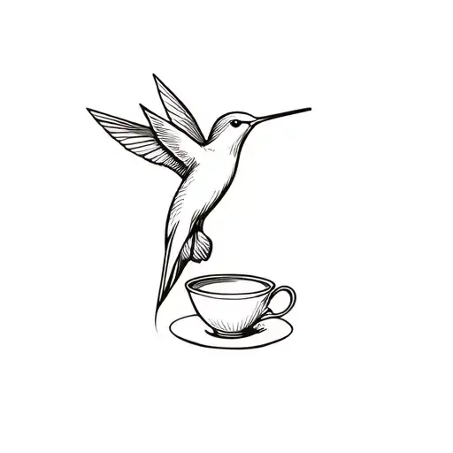 Hummingbird And Tea Cup