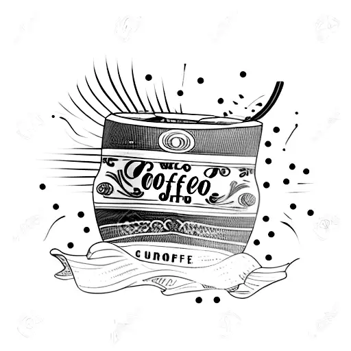 Vintage Cup Of Coffee With Ciao Written Somewhere Close To It