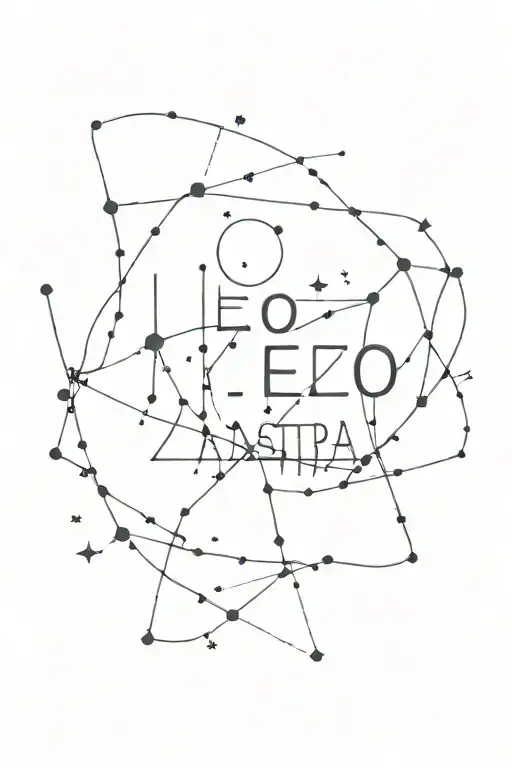 Leo Constellation And Ad Astra Lettering