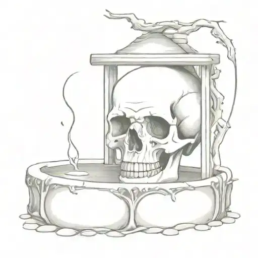Wishing Well With Skull