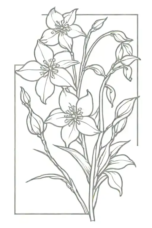 Vine With Rose Daffodil And Snowdrop