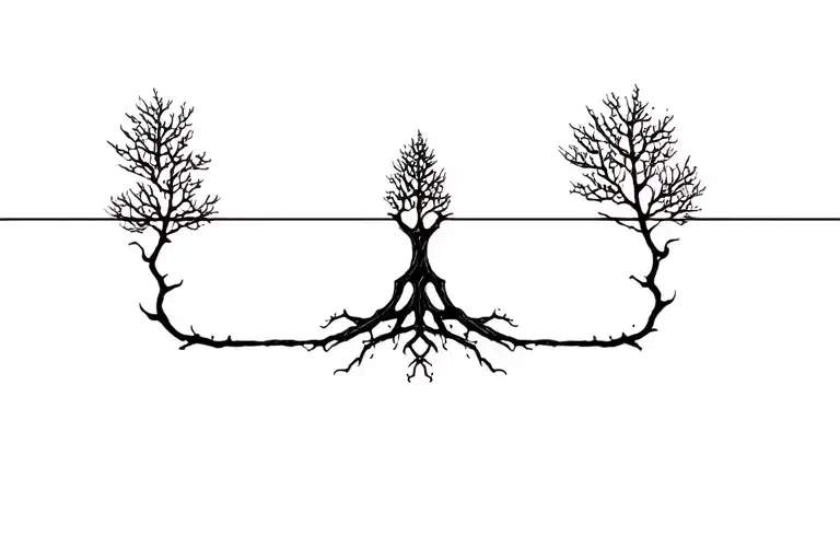 Straight Line With A Poison Tree In The Middle