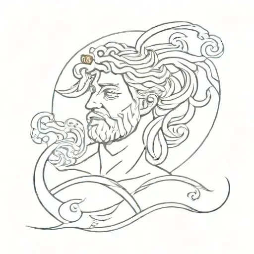 Zeus In Sky And Medusa Bottom