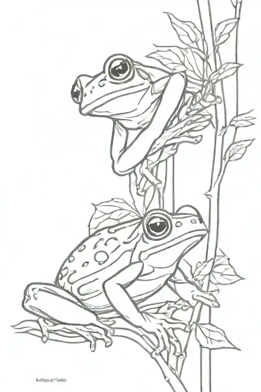 Tree Frog On Vine Wrapping