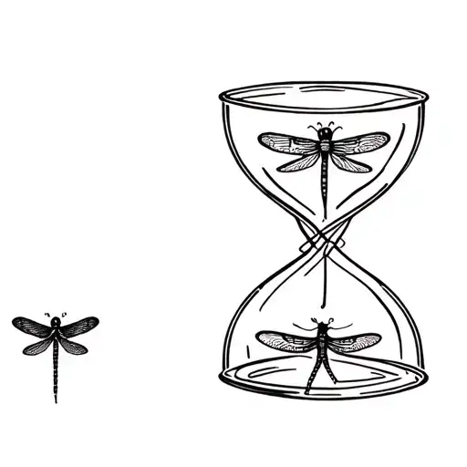 Libellule On A Hourglass