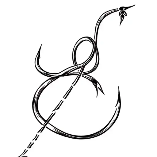 A Lilly A Knot And A Fishing Hook Intertwined