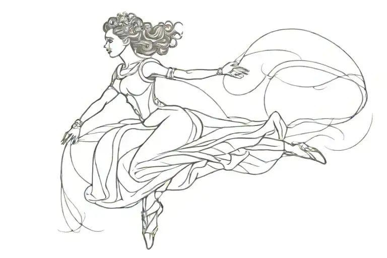 Irish Dancer Gracefully Leaping