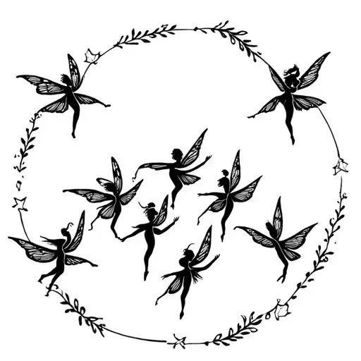 12 Fairies Dancing In A Circle