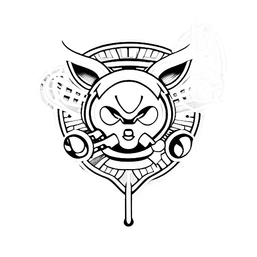 Katana With Three Earrings