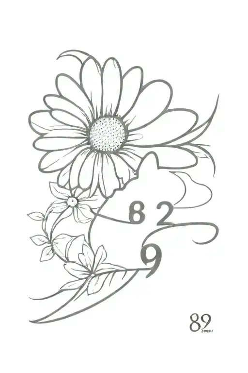 Always And Forever With Number 82 And A Daisy For A Spine