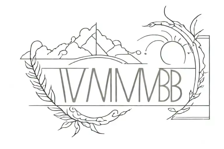 Letters Ywmb With Sun Rising