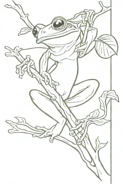 Tree Frog On Vine Wrapping