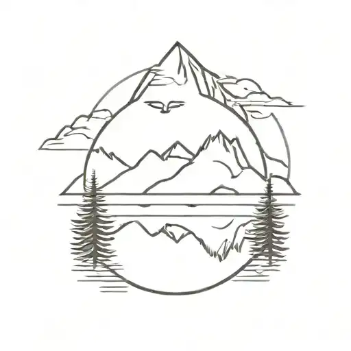 Mountains Lake Reflection Little Bald Eagle 4 Letter B