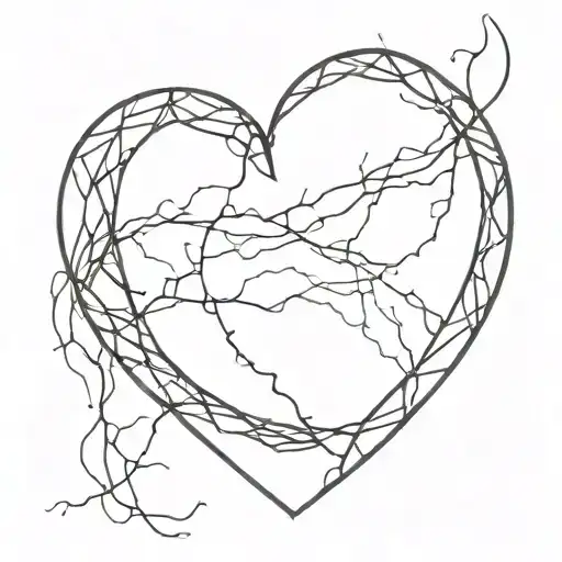 Kintsugi Heart Black And Gold