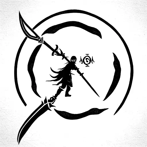 Lord Of The Rings Sword With Avatar The Last Airbender Symbols