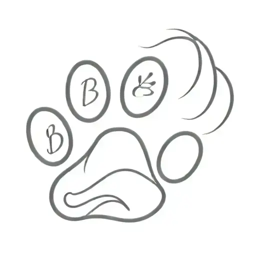 Dog Paw Print With A Name Ben