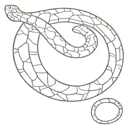 Use The Morse Code Forming The Shape Of A Snake