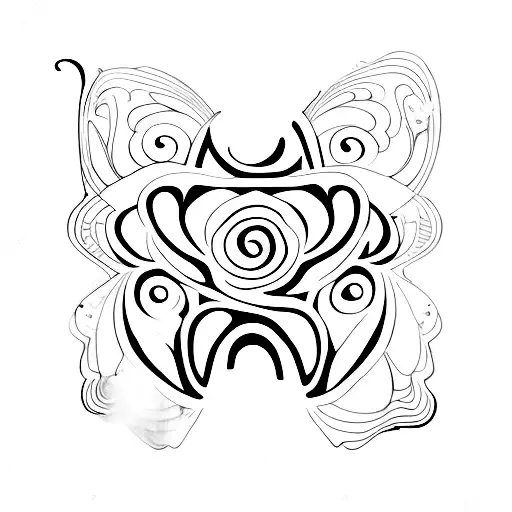 Butterfly Inside A Zen Symbol