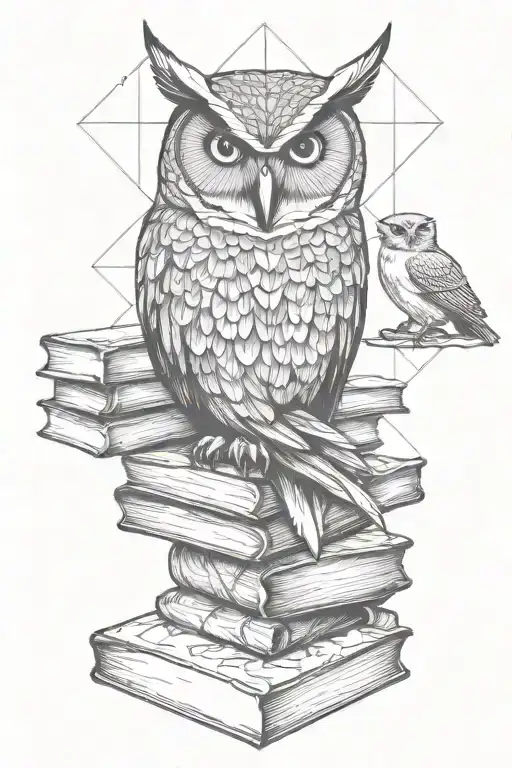 An Owl Sitting Cross Legged