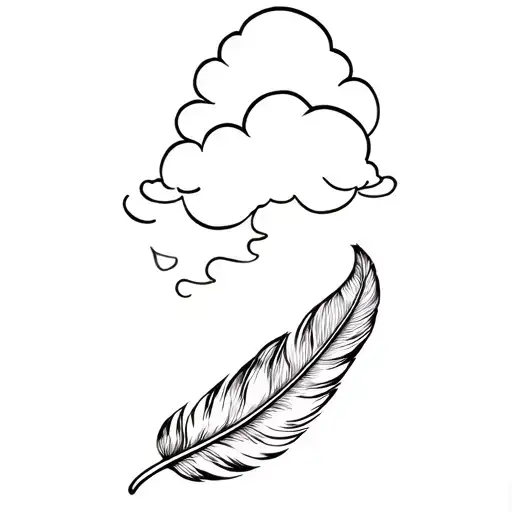 Cloud And Feather Feather Feather