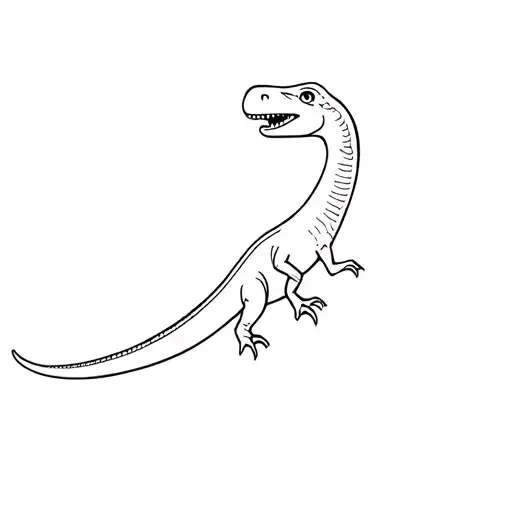 Denosaur Barney Diney Small Fine Line