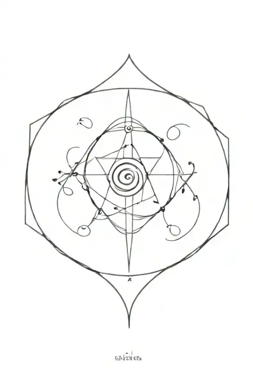 Unalome With Sagittarius Aquarius And Capricorn Sign