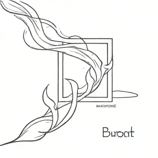 Tattoo Idea With The Word Burnout Fire Inside Symbolizing