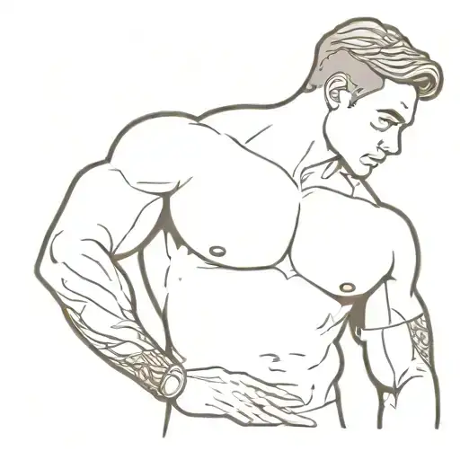 Black Muscular Man Surrounding Nude Brown Hair Nerdy White Girl