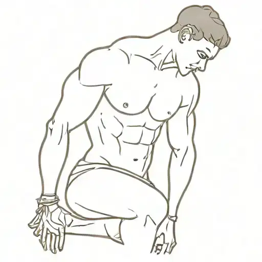 Black Muscular Man Surround Nude Brown Hair Nerdy White Girl