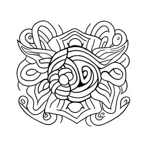 Simple Tattoo Of Mom Holding Baby Sadly