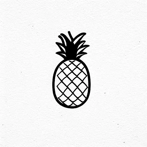 Pineapple Small White Background
