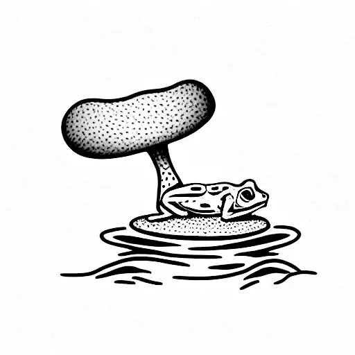 Frog On A Toadstool