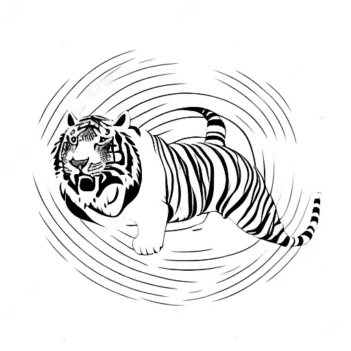 Japanese Tiger Running