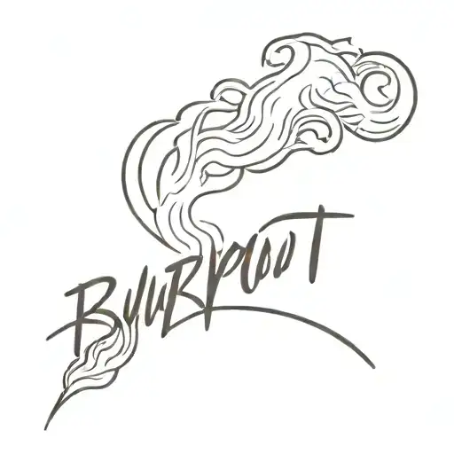 Tattoo Idea With The Word Burnout Fire